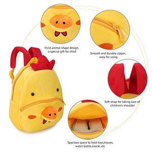 Sacchetto di peluche personalizzato giallo pollo <span class=keywords><strong>ape</strong></span> anatra peluche piccoli zaini di peluche bambola bambini zaino adorabile per la scuola dei bambini - Product Image 6