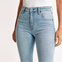 Celana Jeans Wanita Kasual Lurus Stretch Ramah Lingkungan Anti Air