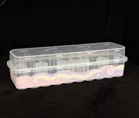 Plateau de stockage d'échantillons biotechnologiques personnalisé, support à compartiments en plastique transparent de 3 ml pour l'organisation de petits flacons de laboratoire