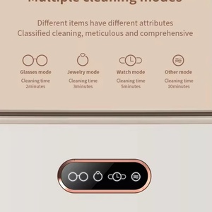 Nettoyeur à ultrasons portable professionnel 45 kHz pour bijoux, prothèses dentaires, bagues, lunettes, nettoyeur sonique domestique intelligent - Product Image 4