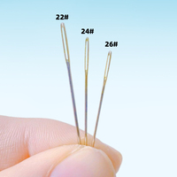 Accessoire de couture portable pour broderie DIY, aiguilles en acier inoxydable pour point de croix, queue dorée, style simple et durable