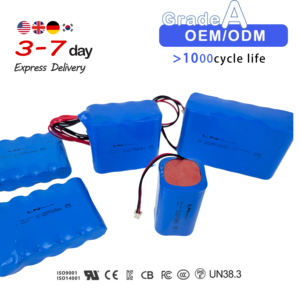Batterie lithium-<span class=keywords><strong>ion</strong></span> rechargeable <span class=keywords><strong>Li</strong></span>-<span class=keywords><strong>ion</strong></span> 12V 11.1V 3500mAh 18650 3s1p, packs personnalisés avec équilibrage de charge et BMS intelligent - Product Image 1