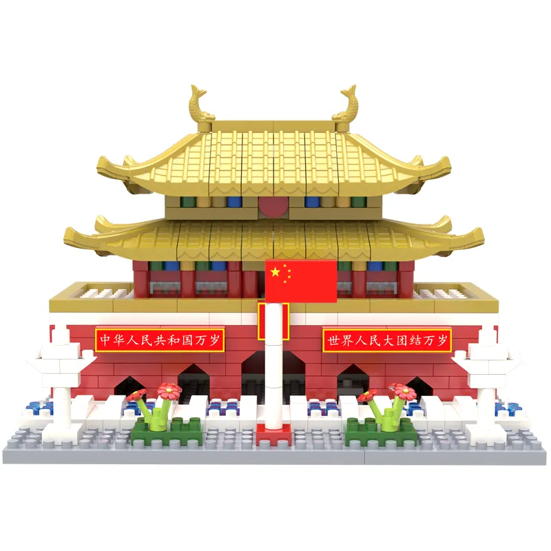 China Architecture Model Bricks Famous History Cultural Tiananmen Square Blocks DIY Assembled Chinese Building Block