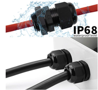 Presse-étoupe en nylon étanche IP67 avec écrou de serrage réglable pour câbles de 6 à 12 mm de diamètre