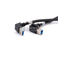 Câble USB 3.0 à angle droit, type B, avec verrouillage à vis, noyau en cuivre, indice de protection IP65, longueur 1 m, pour caméra industrielle et données