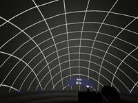 Proyector Láser 3LCD de 4500 Lúmenes para Exteriores con 180° de Visibilidad °   Lente Ojo de Pez para Planetario Inflable Móvil para Niños Escolares