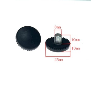 M8*10 Black Adjustable Feet Plastic Furniture Leg With <b>Small</b> Tooth For Table <b>Chair</b> Shelf Sofa Easy Installation - Product Image 2