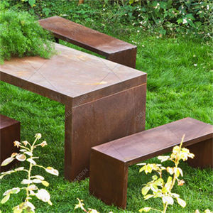 Wholesale Weathering Steel <b>Outdoor</b> Console Table Sale - Product Image 6