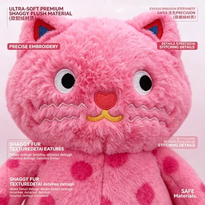 Peluche chat rose à pois <span class=keywords><strong>Kawaii</strong></span>, jouet en peluche à longues pattes, esthétique, 65 cm, grande poupée chat souriante pour la décoration de la chambre des filles, <span class=keywords><strong>anniversaire</strong></span> - Product Image 3