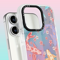 Logo personnalisé de luxe pour 16 Pro Max 15 14 Étui magnétique écologique en TPE peint aux UV antichoc Design de printemps personnalisé