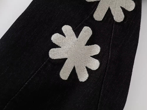 विंटेज धोया डेनिम जींस अनुकूलित ब्रांड काले पुरुषों के सीधे स्वेटर पैंट के साथ काले पुरुषों की सीधी स्वेटर पैंट - Product Image 4