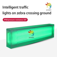 Semáforo LED inteligente de tres colores, cruce de cebra, azulejo de suelo enterrado lineal, luz de señal de tráfico de advertencia de suelo