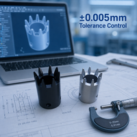 Componentes de Mecanizado CNC de 5 Ejes OEM ODM, Piezas de Acero Inoxidable y Aluminio de Alta Tolerancia para Mecanizado Médico