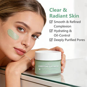 <span class=keywords><strong>Masque</strong></span> à l'argile bentonite et à l'arbre à thé, nettoyage en profondeur, contrôle du sébum, traitement de l'acné, purification des pores, apaisement des rougeurs, soin de la peau claire - Product Image 2