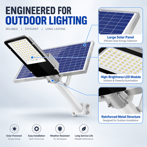 3000W <span class=keywords><strong>LED</strong></span> 태양광 가로등 벽걸이형 IP65 방수 10000mAh 배터리 내장 리모컨 포함 CE 인증 - Product Image 2