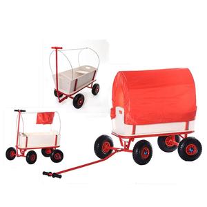 Chariot à roues en bois massif, chariot de jardin mural, chariot de rangement pour enfants, poussette de rangement en toile - Product Image 6