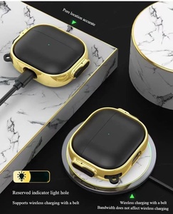 Étui pour écouteurs en silicone PC à bouton ouvert à une touche Sling en caoutchouc galvanisé Couverture de casque OEM à la mode pour antichoc - Product Image 5