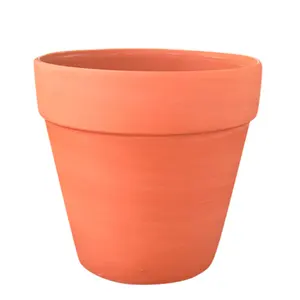 Macetas de cerámica de arcilla roja Terra Cotta para decoración de jardín al aire libre, gran oferta