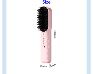 USB Rechargeable Anti-Scald Comb Cordless <strong>Hair</strong> <strong>Straightener</strong> Comb Fast Heating <strong>Mini</strong> <strong>Hair</strong> <strong>Straightener</strong> - Product Image 2