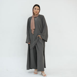 Loriya 2024 Nuovo Set di 3 Pezzi Abaya in Poliestere Stile Dubai e <span class=keywords><strong>Turchia</strong></span>, <span class=keywords><strong>Abbigliamento</strong></span> Islamico Modesto per Donne - Product Image 3