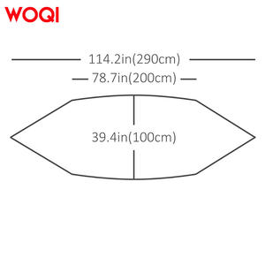 Hamac de camping Woqi en toile rayée, portable, pour jardin, voyages et usage familial - Product Image 2