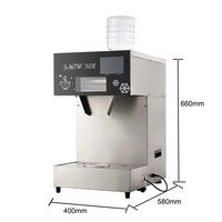 Machine à glace pilée commerciale en acier inoxydable, pour flocons de neige, bingsu au lait, idéale pour les salons de thé Boba et les cafés de desserts