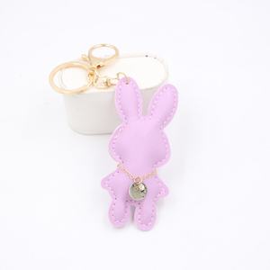 Llavero de cuero con diseño de Año del Conejo, accesorio DIY para correas de muñeca y bolsos de mujer, colgante decorativo - Product Image 4