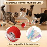 Venta Directa de Fábrica: Juguetes para Mascotas, Pelota con Plumas, Pelota Inteligente Automática Interactiva para Perros, Pelota Eléctrica Rápida para Gatos
