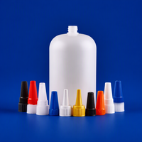 Bouteille en plastique HDPE avec bouchon à vis, personnalisable avec impression de logo, étanche, 500 ml, 1000 ml, pour liquides chimiques et colle
