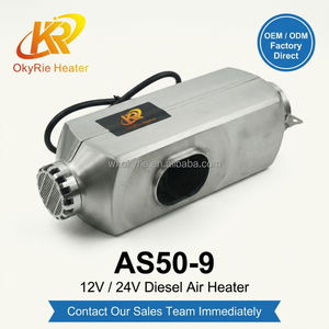 OkyRie AS50-9 5KW 12V 24V Calentador de Aire Diésel de Aluminio para Estacionamiento, Calentamiento Rápido en 3 Minutos, Alcanza 40°C ℃   Calefactor para Autocaravana - Product Image 1