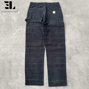 Pantaloni da <span class=keywords><strong>lavoro</strong></span> tattici LARSUR in tela pesante con doppia ginocchiera, modello carpentiere, in denim personalizzato, stile twill cargo - Product Image 2