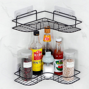 Modern Design Wall Mounted Bathroom <b>Corner</b> <b>Storage</b> Rack Wrought Iron Stainless Steel Single Tier Toilet Washstand Holder - Product Image 3