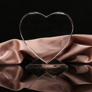 Trống đứng Tinh thể thủy tinh trái tim cho khắc quà tặng hình trái tim pha lê Cube cho in ảnh - Product Image 3