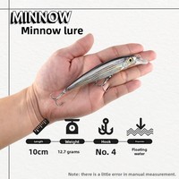 Leurre artificiel ABS Minnow pour pêche en surface, longue portée, avec flotteurs et fonctions de plongée, pour la pêche en extérieur, sans hameçons