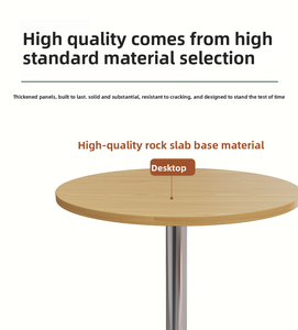 Table et chaises de salle à manger rondes en <span class=keywords><strong>bois</strong></span> modernes avec pieds en métal, 4 places, meubles de maison durables pour restaurant/café - Product Image 4