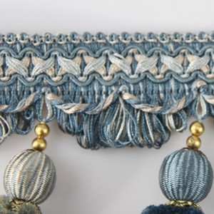Frange Decorative <span class=keywords><strong>Colorate</strong></span> in Poliestere 100% con <span class=keywords><strong>Perline</strong></span>, Accessorio per Tende, 8cm, Direttamente dalla Fabbrica - Product Image 4