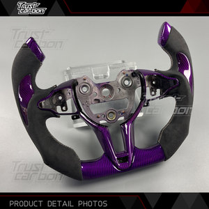 Volante de Fibra de Carbono Personalizado en Color Morado para Hyundai Elantra <span class=keywords><strong>N</strong></span>, I30 <span class=keywords><strong>N</strong></span>, <span class=keywords><strong>I20</strong></span> <span class=keywords><strong>N</strong></span>, Serie <span class=keywords><strong>N</strong></span>, Accesorios Interiores para Auto, Diseño Deportivo - Product Image 3