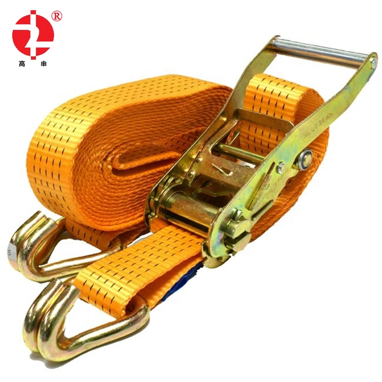 Сверхмощный EN12195-2 грузовой автоматический строительные сцепительные ремни 5t 2-дюймовый ratchet сковать ремешка