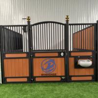Establos Comerciales para Caballos para Centros Ecuestres, Establos Modulares Duraderos con Puertas Abatibles