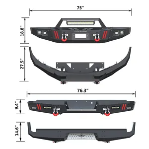 Hot Sell F-150 Truck Bumper Full Width Front Bumper And Rear Bumper Combo Fit 2009-2014 Ford F150 Excluding Raptor