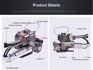 4500N xách tay PET/PP dây đeo tự động khí nén công cụ đóng đai với CE - Product Image 4