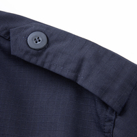 Ensemble Uniforme de Combat et d'Entraînement Tactique ACU Bleu Marine Veste et Pantalon 230g/m² Tissu Ripstop TC 65/35 pour Usage Extérieur