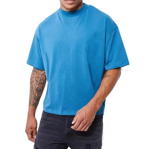 280G Heavyweight Trống Đồng Bằng 100% Cotton Áo Thun Chống-Shrunk Quá Khổ Sang Trọng Boxy Cắt T Áo Sơ Mi Cho Nam Giới - Product Image 3