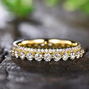 Anello Eternity T0569 in Oro Massiccio 18K con Diamanti Taglio Brillante Rotondo, Incastonatura a Canale, Anelli Raffinati da Matrimonio per Donna - Product Image 6