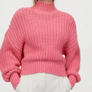Chunky-knit Sweater Pink korea 7GG knit sweater high neck cotton custom knitwear