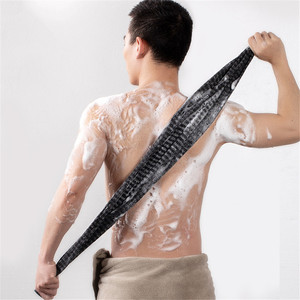 Toalla de baño y ducha larga para hombre al por mayor, esponja exfoliante para espalda, herramienta gris para eliminar piel muerta, artefacto práctico para el hogar - Product Image 3