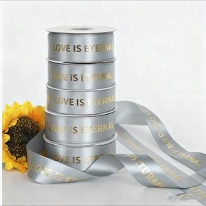 Usine Stocké 100% Polyester Logo Personnalisé Couleur <span class=keywords><strong>Rose</strong></span> Personnalisé Simple/Double Face 1 Pouce <span class=keywords><strong>25</strong></span> mm <span class=keywords><strong>Ruban</strong></span> de Satin - Product Image 5