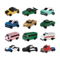 Mini vehículos de bloques de construcción Premium, 12 tipos de bloques de construcción Diy personalizados, juego de bloques de construcción 3D de partículas pequeñas