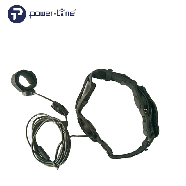 Tactical Soft Belt Throat Bone Conduction Headset Replaceable Acoustic Tube Speaker Finger PTT Public Safety Helmet/Gas Mask