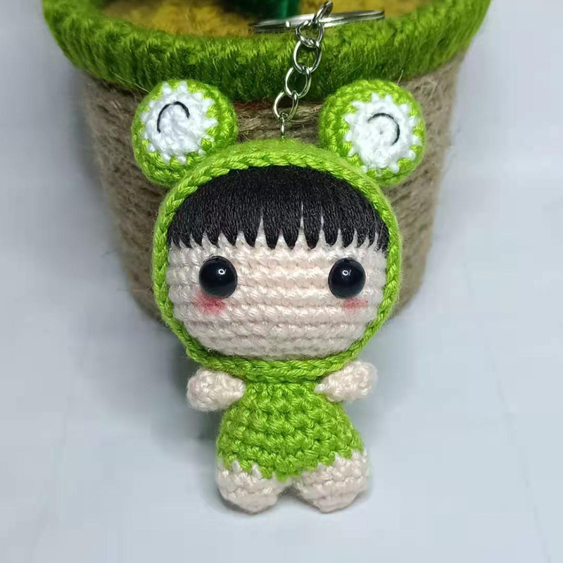 手作りかぎ針編みバッグペンダント漫画キャラクタースティッチ